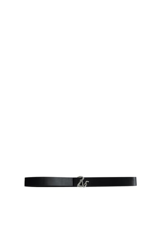 Ceinture en cuir de vachette - Noir
