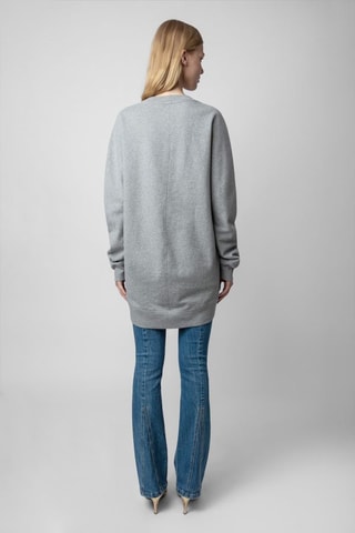 Sweat en coton biologique - Gris foncé chiné