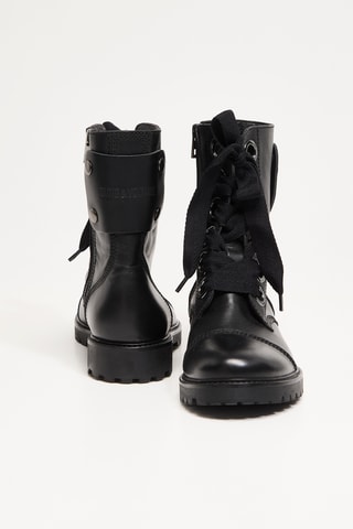 Bottines en cuir - Noir