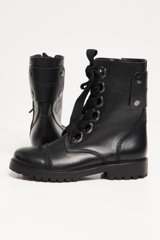 Bottines en cuir - Noir