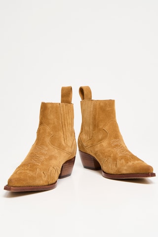 Bottines en nubuck - Camel