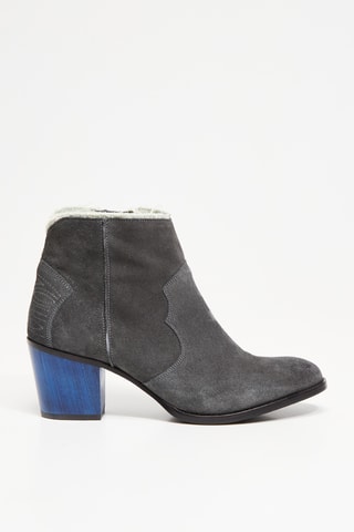 Bottines en nubuck - Gris foncé