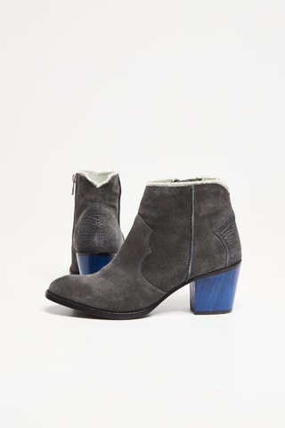 Bottines en nubuck - Gris foncé