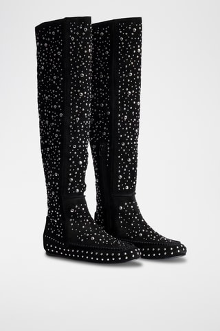 Bottes en nubuck - Noir