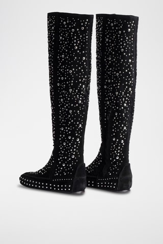 Bottes en nubuck - Noir