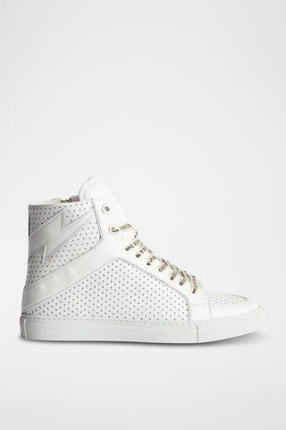 Baskets montantes en cuir - Blanc