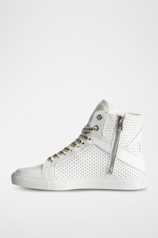 Baskets montantes en cuir - Blanc