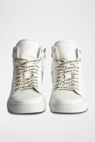 Baskets montantes en cuir - Blanc