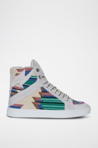 Baskets montantes en nubuck - Blanc