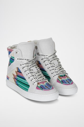 Baskets montantes en nubuck - Blanc