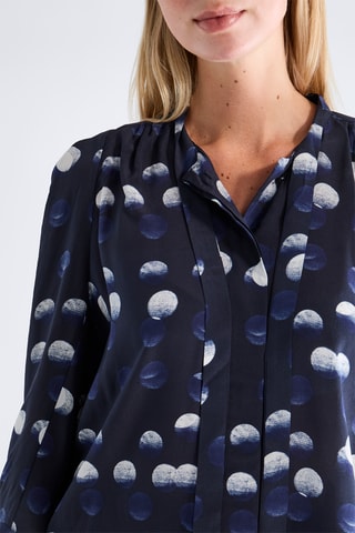 Chemisier en soie - Bleu marine