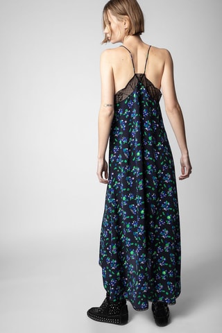 Robe longue en soie - Noir