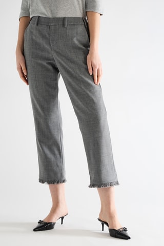 Pantalon 7/8 en laine vierge - Gris foncé