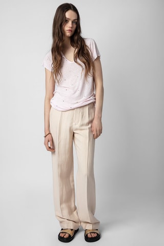 T-shirt en lin - Rose