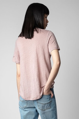 T-shirt en lin - Mauve
