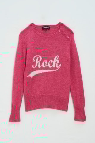Pull en laine et mohair - Rose