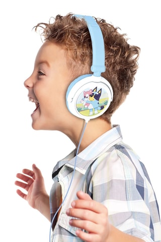 Casque stéréo filaire pliable avec limitation de volume d'écoute Bluey - Ciel - Dès 4 ans