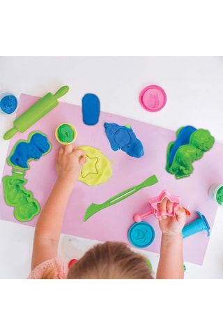 Coffret pâtes à modeler fluorescentes Dinosaures - Dès 3 ans