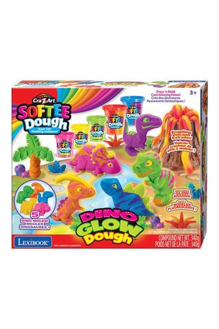 Coffret pâtes à modeler fluorescentes Dinosaures - Dès 3 ans