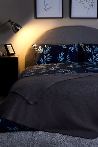 Plaid en flanelle de coton - Gris - 130 x 150 cm