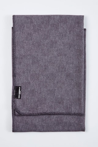 Plaid en flanelle de coton - Gris - 130 x 150 cm