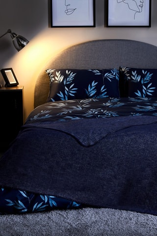 Plaid en flanelle de coton - Bleu - 130 x 150 cm