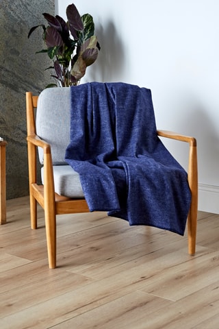 Plaid en flanelle de coton - Bleu - 130 x 150 cm