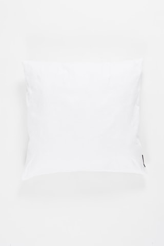 Oreiller ajustable en satin de coton Geo - Blanc - 60 x 60 cm