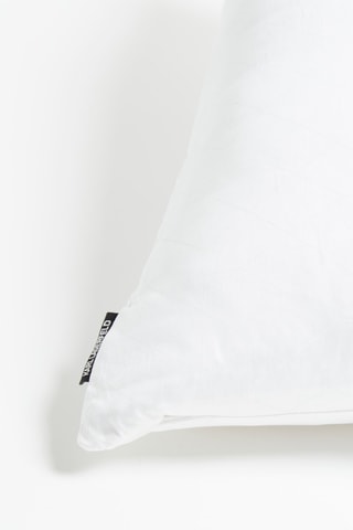 Oreiller ajustable en satin de coton Geo - Blanc - 60 x 60 cm