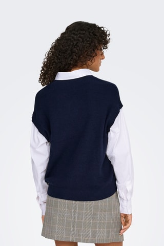 Pull trompe-l'œil - Bleu marine