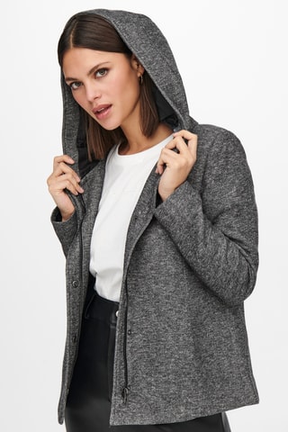 Veste à capuche - Gris chiné