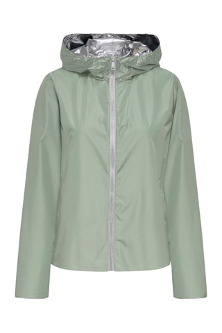 Coupe-vent réversible à capuche - Vert et argenté