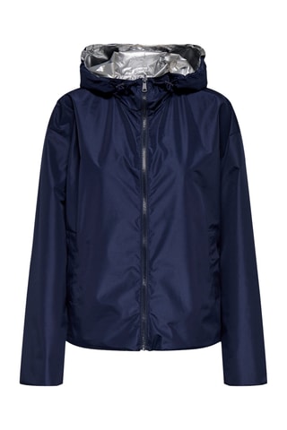 Coupe-vent réversible à capuche - Argenté et bleu marine