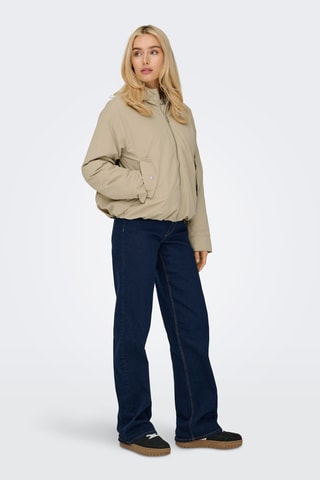 Blouson à capuche en coton biologique - Beige