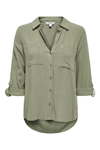 Chemisier oversize - Vert kaki