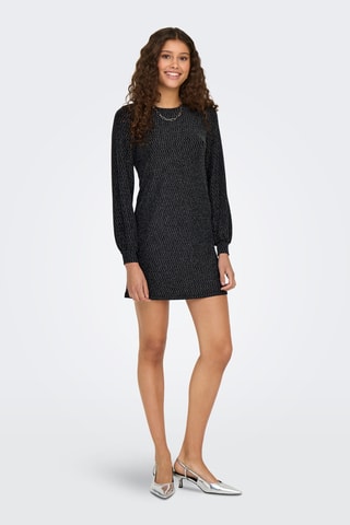 Robe droite - Argenté et noir