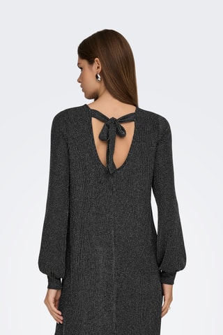 Robe droite - Argenté et noir