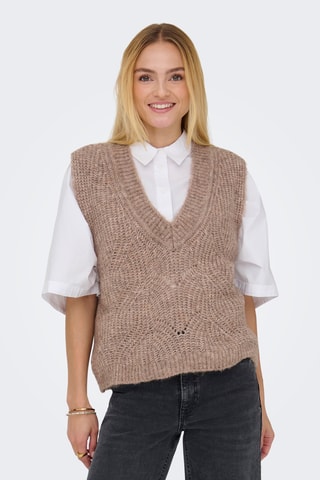 Pull sans manches - Marron