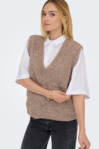 Pull sans manches - Marron