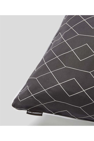 Parure de lit en coton 71 fils/cm² - Anthracite et blanc