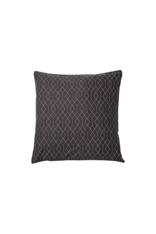 Parure de lit en coton 71 fils/cm² - Anthracite et blanc