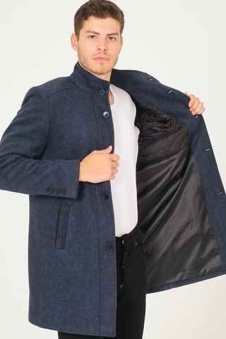 Manteau en laine - Bleu marine
