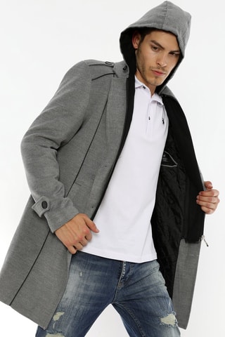 Manteau en laine - Gris chiné