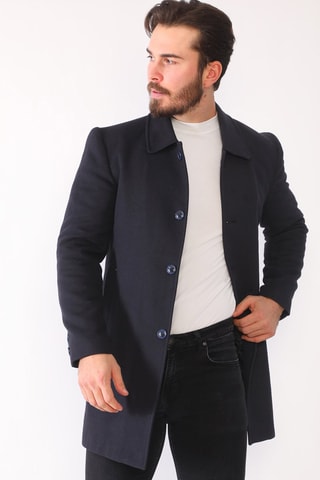 Manteau en laine - Bleu marine