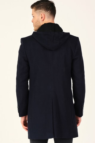 Manteau en laine - Bleu nuit