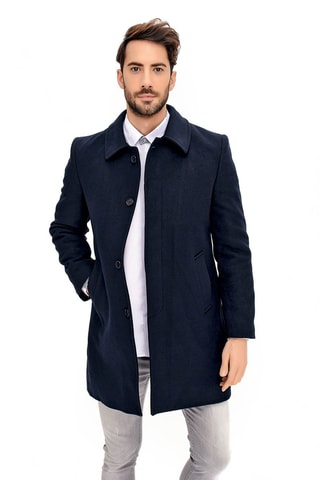 Manteau en laine - Bleu marine