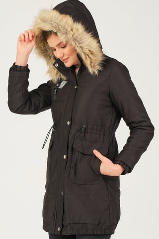 Parka à capuche - Noir