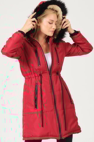 Parka à capuche - Bordeaux