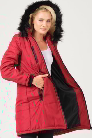 Parka à capuche - Bordeaux