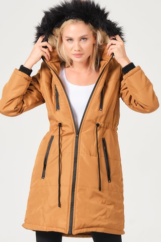 Parka à capuche - Camel
